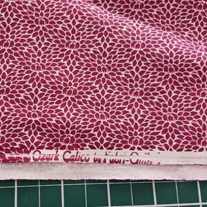 5 Yards Dusty Rose Mums Fabric by Ozark Calico